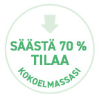 Säilytyslaatikko DVD-, CD- ja Blu-Ray-hylsyille