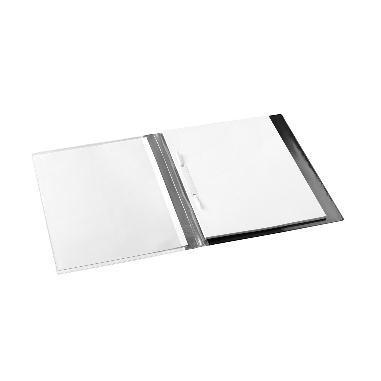 Rapportmappe, der kan tilpasses, med hurtig metallukning, A4