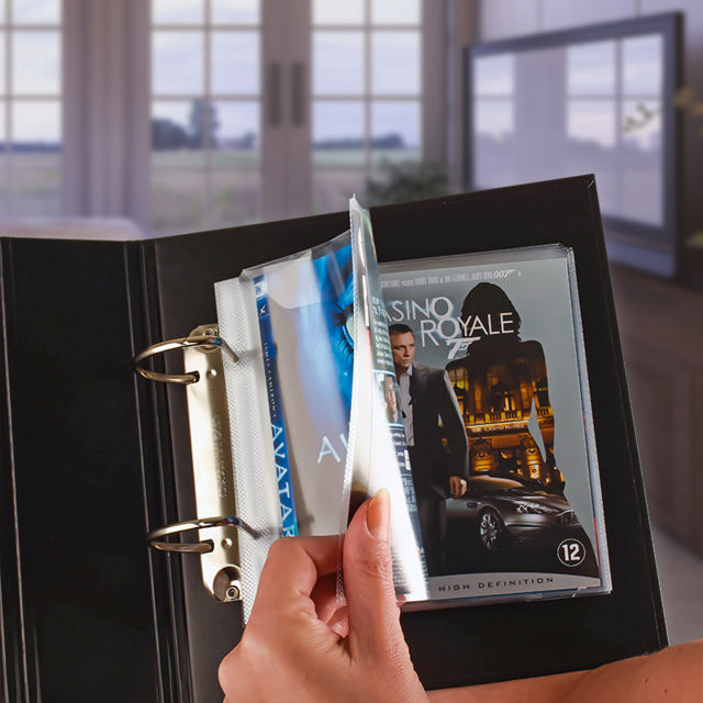 Blu-Ray-pakket, 50 Blu-Ray hoes, 2 ringbanden