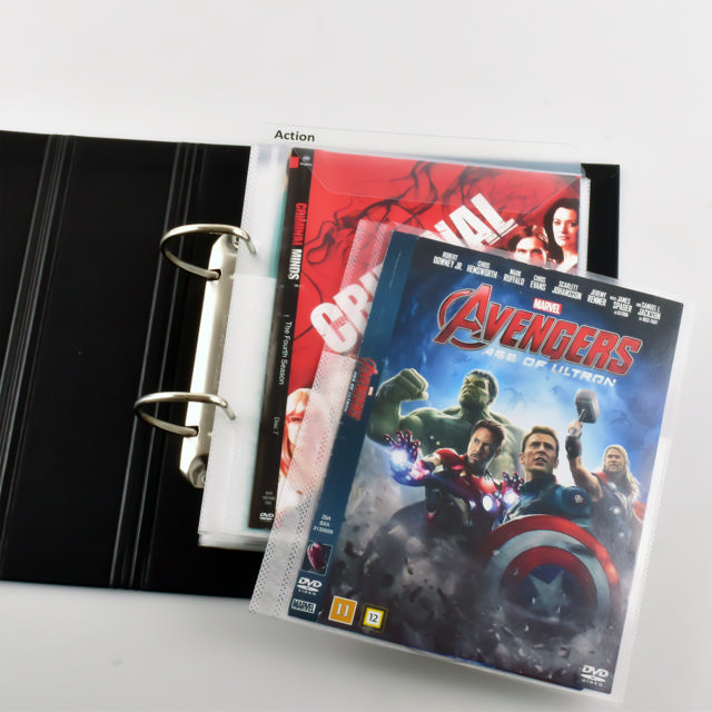DVD Bundle, 50 Double DVD Sleeves with Felt, 2 DVD Binders
