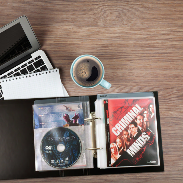 Single / Double DVD Sleeves with Felt & Binder Holes