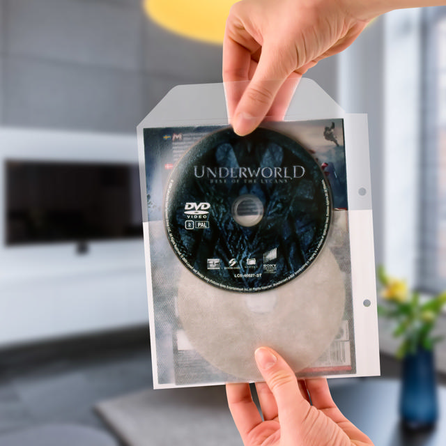 Single / Double DVD Sleeves with Felt & Binder Holes