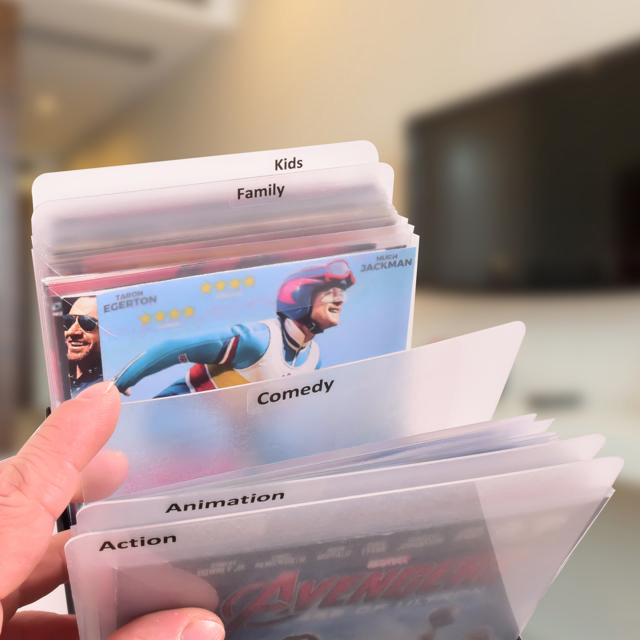 DVD Dividers with Labels with Pre-printed Film Genres