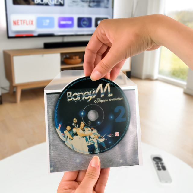 Dubbele CD hoes met vilt