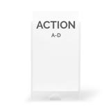 Självhäftande Etiketthållare, Permanent, 46 x 75 mm, med Inlägg