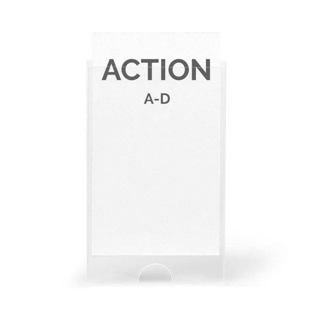 Självhäftande Etiketthållare, Permanent, 46 x 75 mm, med Inlägg