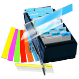 Tiras de índice, clásico: rojo, verde, azul, amarillo