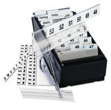 3L Selbstklebende Kartenreiter, permanent, vorgedruckt mit A bis Z/1 bis 31/JAN bis DEC, 10 x 150 mm