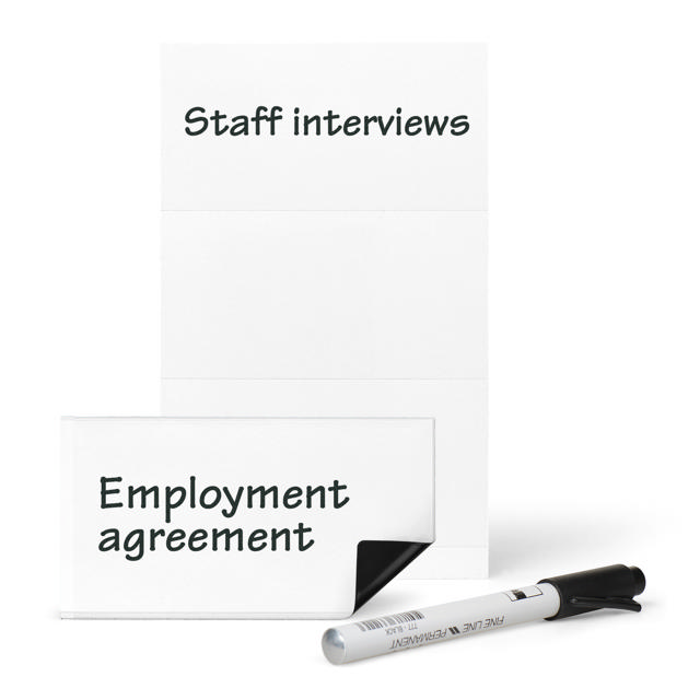 Magnetische Etikettenhalter, 55 x 102 mm, mit Schildchen