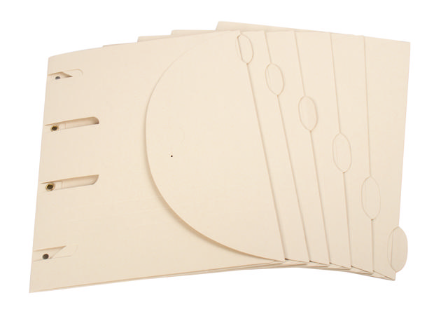 Smartfolder perforeret dokument folders - Tree-Free - pakke med 6 - A4 - naturlig