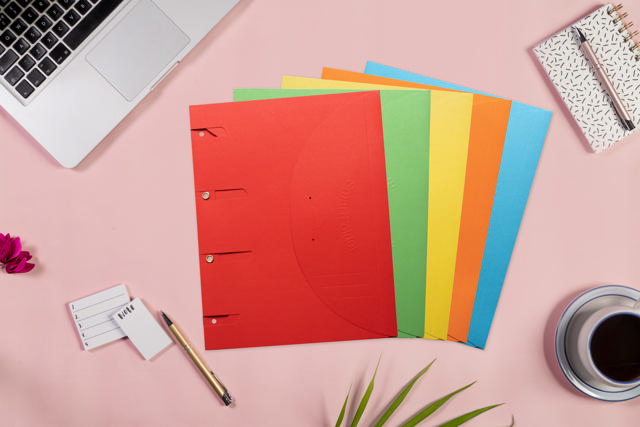Smartfolder Uno perforeret dokument mappe, uden tab, A4