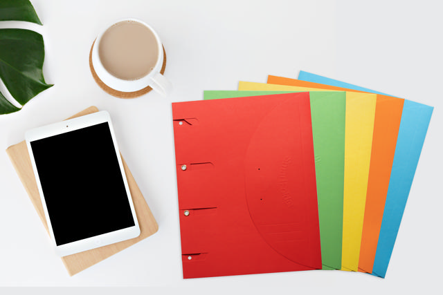 Smartfolder Uno perforeret dokument mappe, uden tab, A4