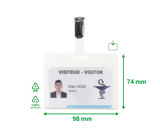 3L Identificadores de visita con pinzas/cordones y tarjetas - 50 Uds