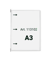 Tarifold zichtpaneel, A3, verticaal, laden links