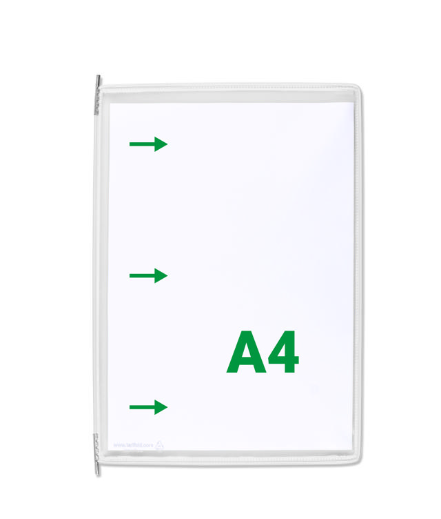 Tarifold zichtpaneel, A4, verticaal, laden links