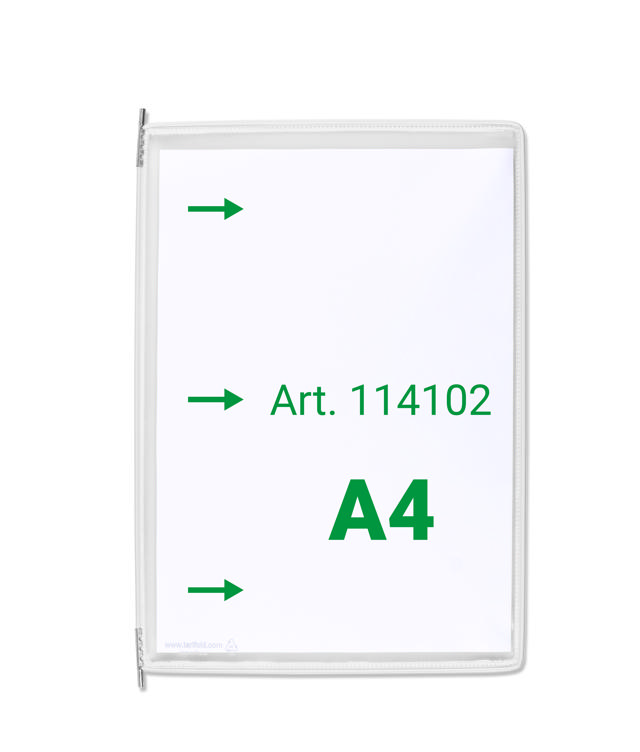 Tarifold zichtpaneel, A4, verticaal, laden links