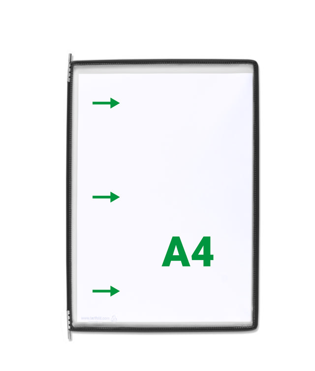 Tarifold Vridbar Ficka, A4, Porträtt, Sidoinmatning Vänster