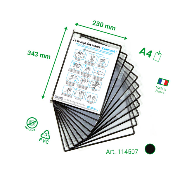 Tarifold Antimicrobial Pivoting Pocket, A4, Portrait