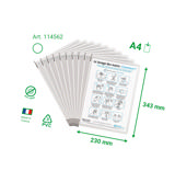 Poche à pivots inox antimicrobienne Tarifold, A4, portrait