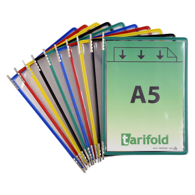 Tarifold Drejelige display lomme, A5, lodret