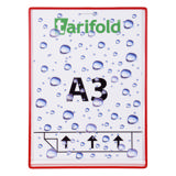 Funda estándar antihumedad Drypocket Tarifold, sin pivotes, A3, vertical