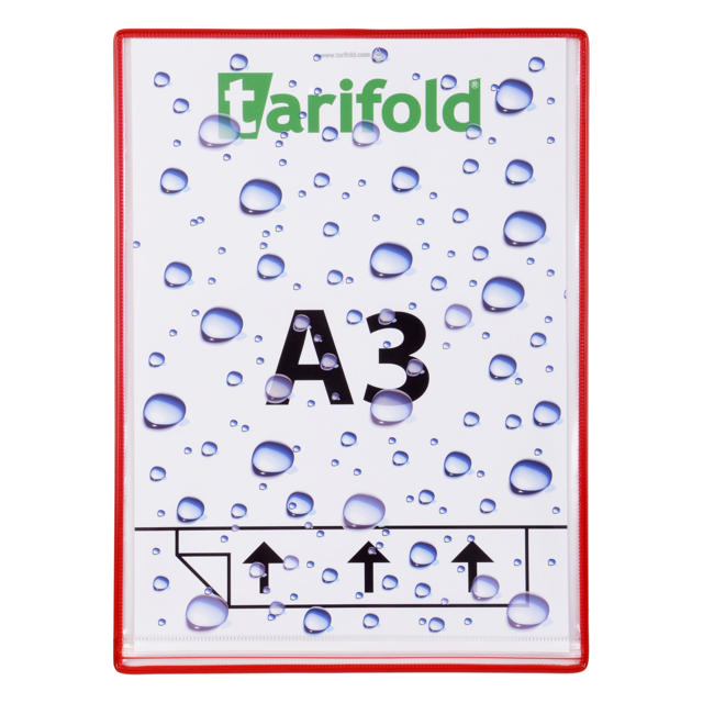 Funda estándar antihumedad Drypocket Tarifold, sin pivotes, A3, vertical