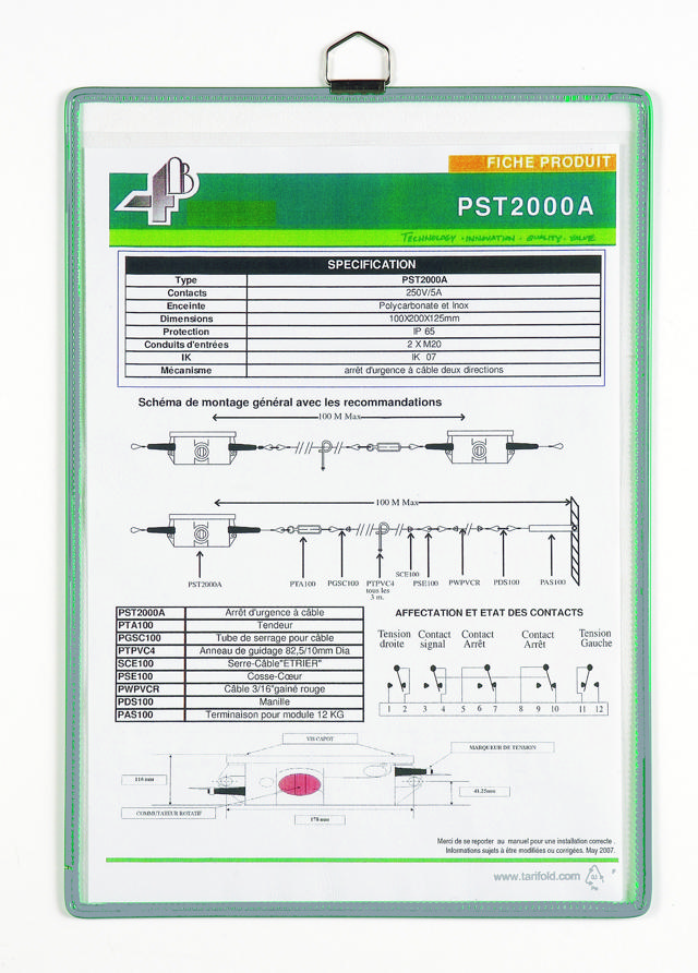 Tarifold Hanging Pocket, A4, Portrait