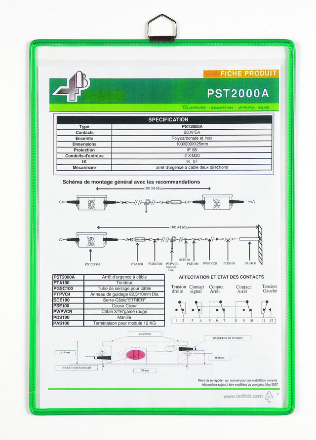 Tarifold Hängesichttafel, DIN A4, hoch
