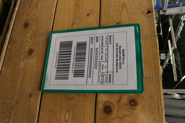 Hängande förstärkt logistisk ID-ficka, A4, stående, sidoinmatning