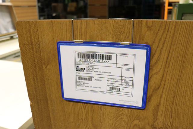 Hängande förstärkt logistik-ID-ficka, A4, liggande, sidoinmatning