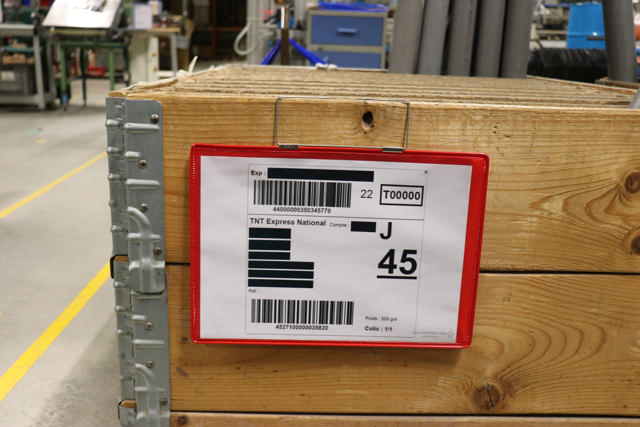 Hängande förstärkt logistisk ID-ficka, A4, liggande, sidoinmatning