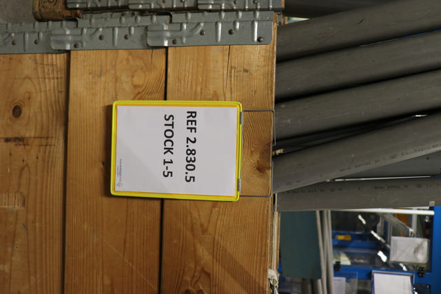 Hängande förstärkt logistisk ID-ficka, A5, porträtt, sidmatning