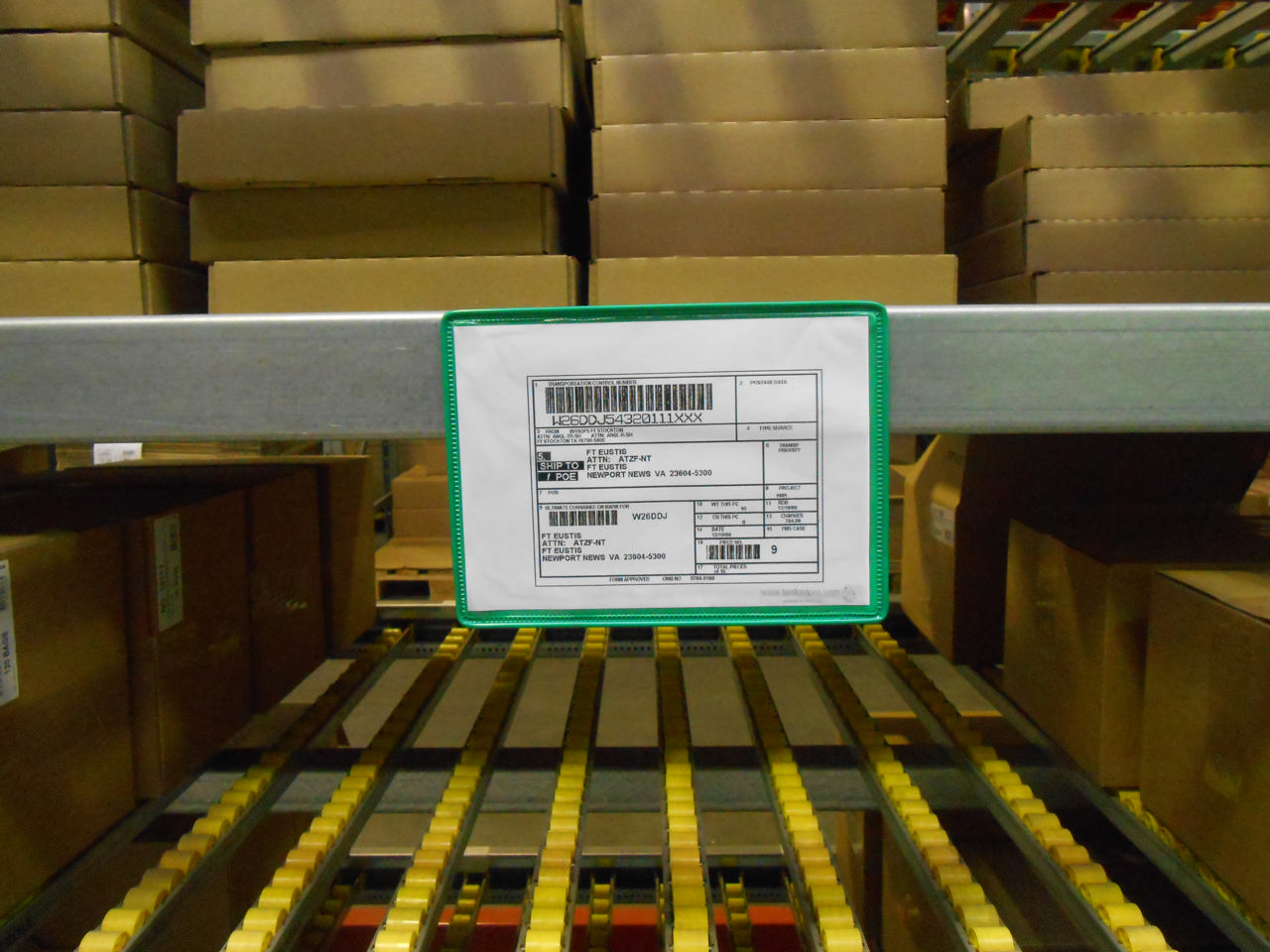 Magnetisk förstärkt logistik-ID-ficka, A5, liggande, sidoladdning