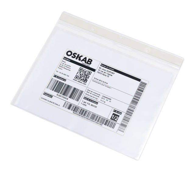 Zelfklevende logistieke identificatiehoes, permanent, A4, horizontaal