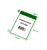 Magneettinen logistiikkatasku, jossa neodyymit ja läppä, A4, pystysuora