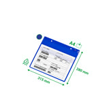 Magneettinen logistiikkatasku, jossa neodyymit ja läppä, A4, vaaka