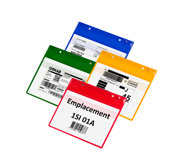 Magneettinen logistiikkatasku, jossa neodyymit ja läppä, A5, vaaka-asento