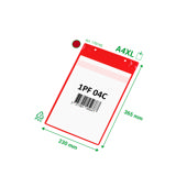 Magneettinen logistiikkatasku, jossa neodyymit ja läppä, A4 XL, pystysuora