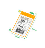 Magneettinen logistiikkatasku, jossa neodyymit ja läppä, A4 XL, pystysuora