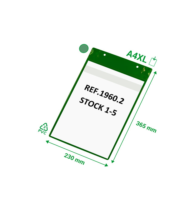 Magneettinen logistiikkatasku, jossa neodyymit ja läppä, A4 XL, pystysuora
