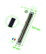 Magnetiskt 3-rings displaysystem, aluminium, US Letter-storlek, stående/liggande