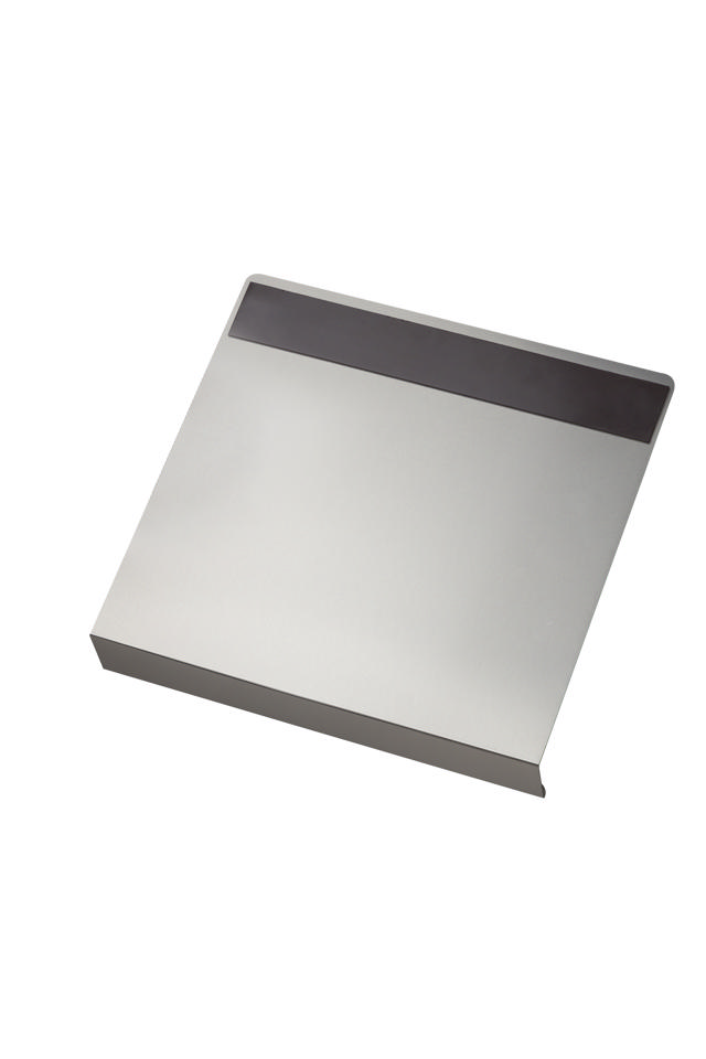 Magnetisk 4-ringspärm med kant, aluminium, A4, liggande