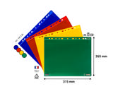 Geperforeerde magnetische insteekhoezen, Neodymiummagneten, dubbelzijdig, A4