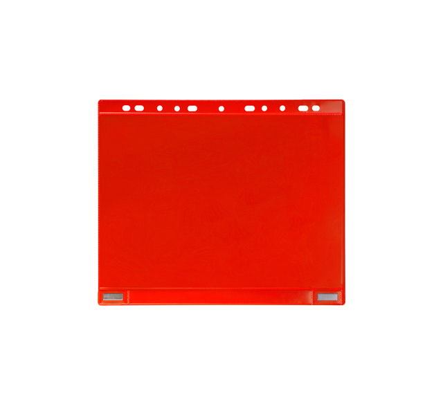 Fundas multitaladro con imanes - imanes neodimio - ambos lados - A4 - horizontal - rojo