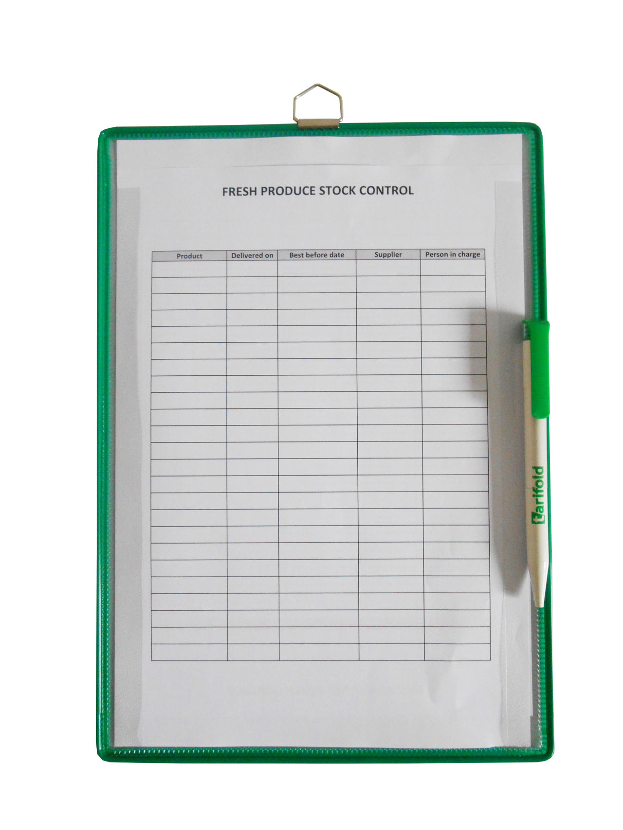 Notizblatthalter Tarifold zum Aufhängen, mitStift, DIN A4, hoch