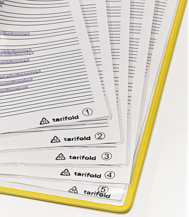 Poche à pivots FoldFive Tarifold, A4, portrait