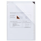 Kang Easy Clic itseliimautuva kyltin tasku, uudelleensijoitettava, A4, punainen kulma