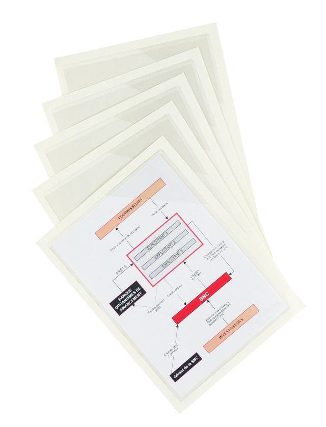 Kang Easy Load itseliimautuva kyltin tasku, pysyvä, A5