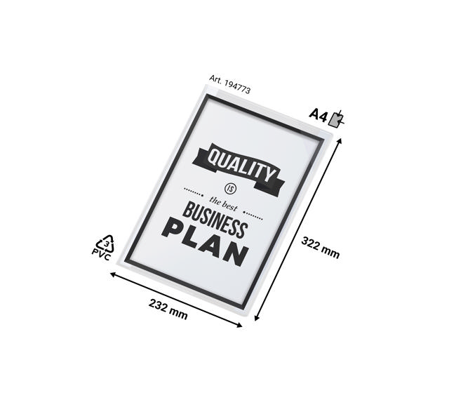 Funda de señalización adhesiva Kang Easy Load, reposicionable, A4