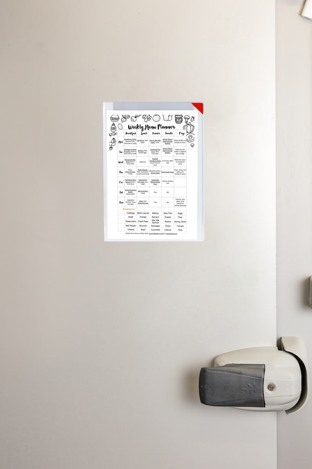 Funda Kang Easy Clic SubZero, adhesivo permanente, A4, esquina roja